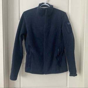 Arc’teryx zip up, navy, size medium